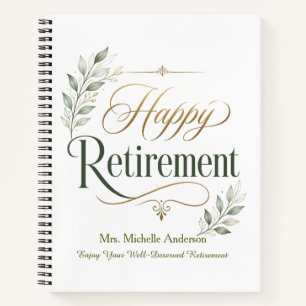 Enjoy Your Well-Deserved Retirement Personalised Notebook