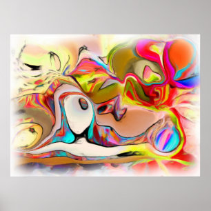 Enjoying an afternoon with balloons poster