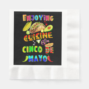 Enjoying Cuisine On Cinco de Mayo Napkin