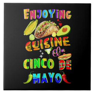 Enjoying Cuisine On Cinco de Mayo Tile