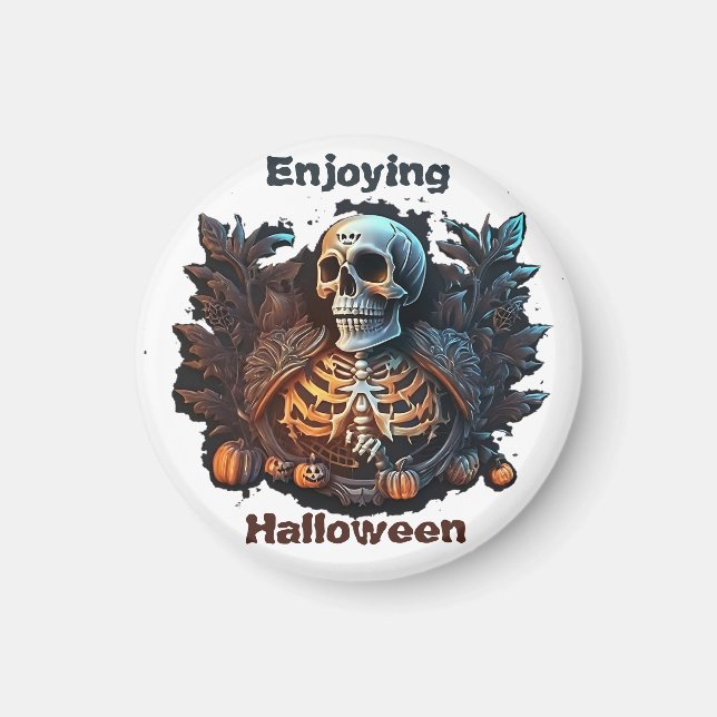Enjoying Halloween  Magnet (Front)