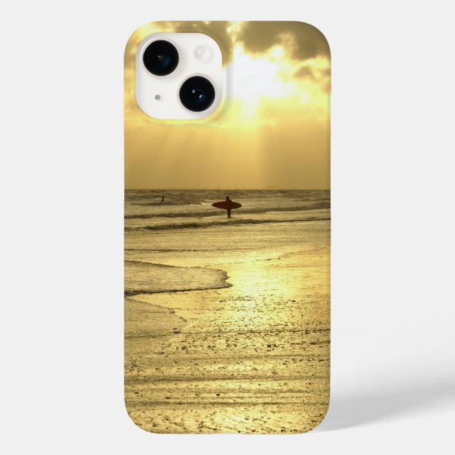 Enjoying the Beach at Sunset iPhone Case (Back)