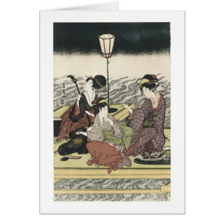 Enjoying the Cool of The Evening, Toyohiro, 1800s