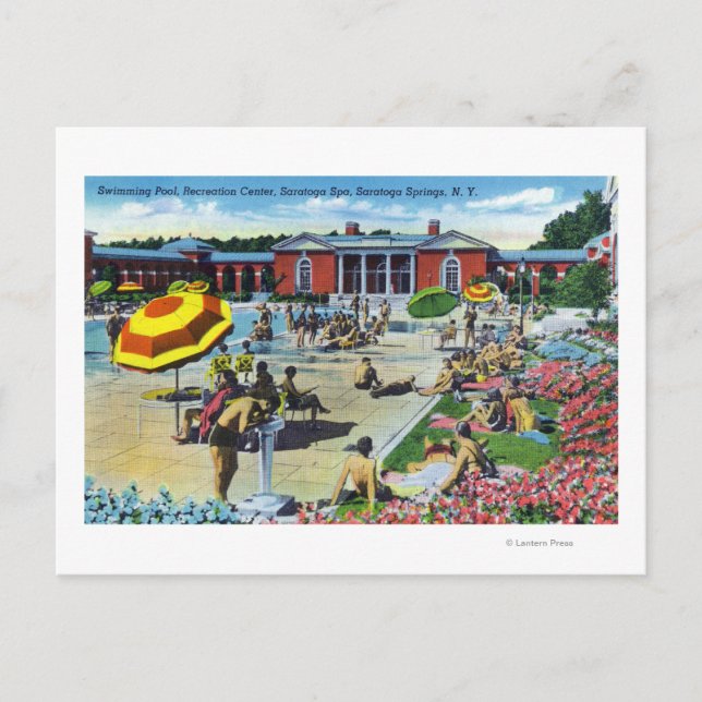 Enjoying the Saratoga Spa Recreation Centre Postcard (Front)