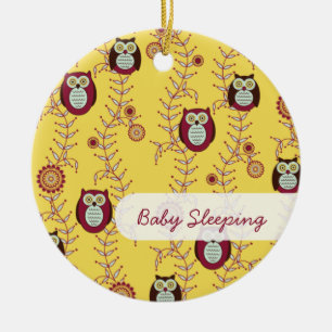 Enjoying the Sunshine "Baby Sleeping" Door Hanger Ceramic Tree Decoration