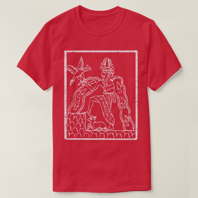 Enki Sumerian Mythology God Annunaki Ancient King  T-Shirt (Design Front)