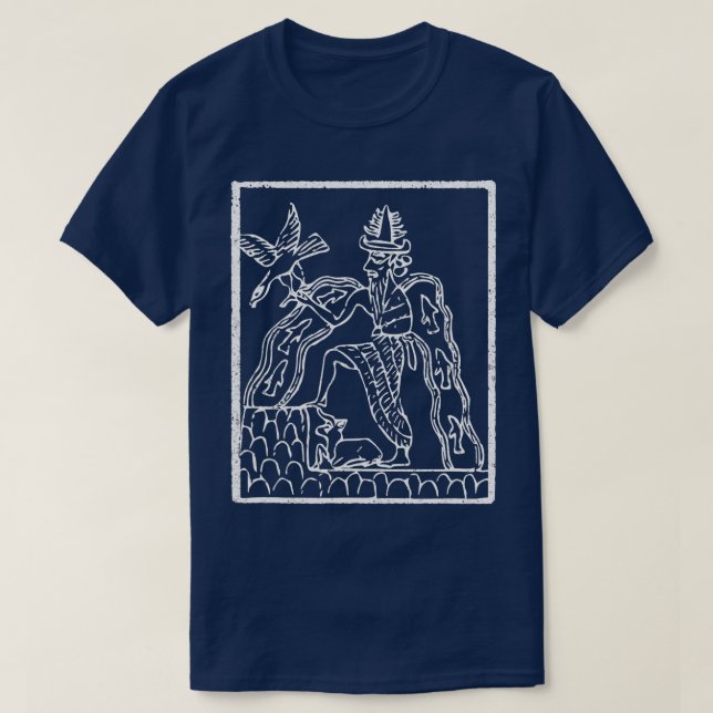 Enki Sumerian Mythology God Annunaki Ancient King  T-Shirt (Design Front)