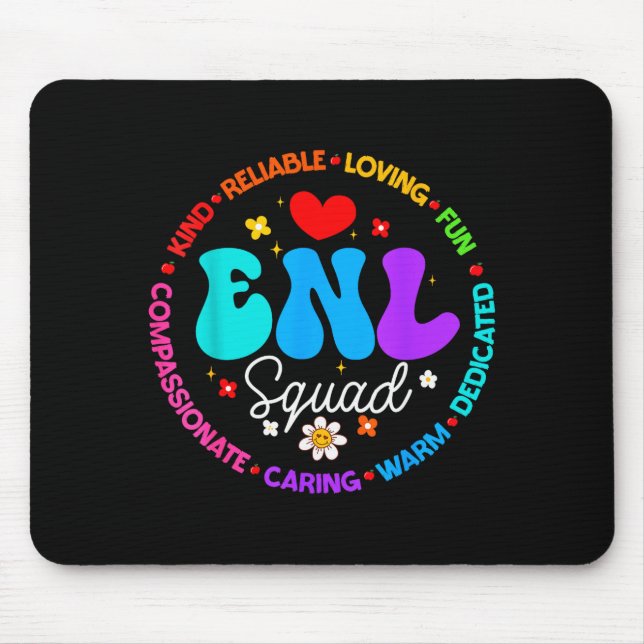 Enl Squad Teacher Squad English New Language Crew  Mouse Mat (Front)