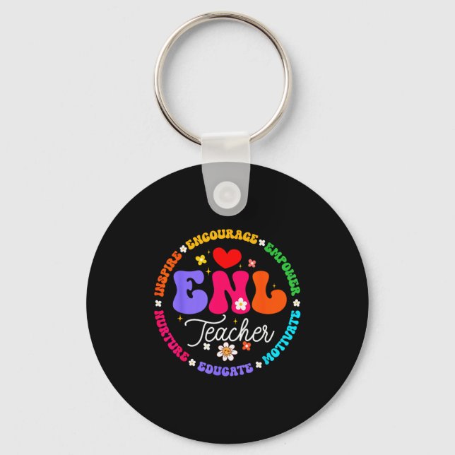 Enl Teacher Squad English New Language Squad Crew  Key Ring (Front)