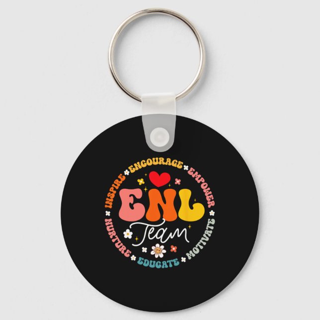 Enl Team Teacher English New Language Squad Crew  Key Ring (Front)