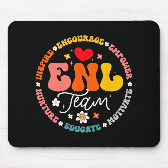 Enl Team Teacher English New Language Squad Crew  Mouse Mat (Front)