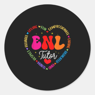 Enl Tutor Teacher Squad English New Language Squad Classic Round Sticker