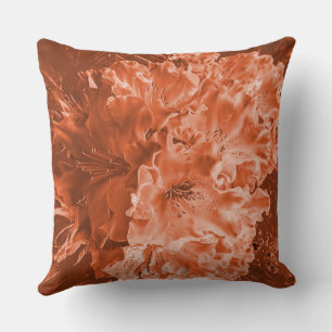 Enlarged flower with slight relief, brown salmon   cushion