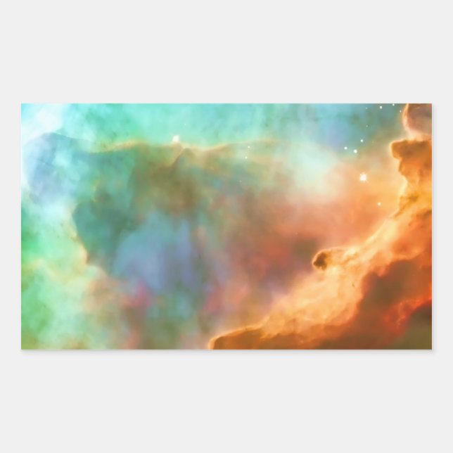 Enlarged Region of The Omega Nebula Rectangular Sticker (Front)