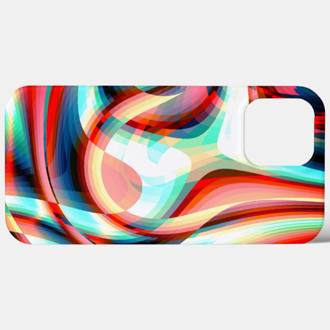 Enlarging curved red strokes, superimposed stripes Case-Mate iPhone case (Back (Horizontal))
