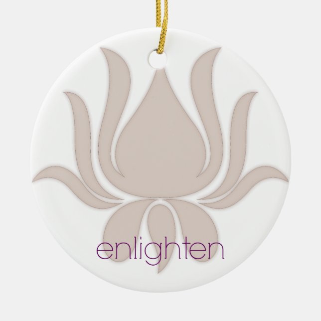 Enlighten Lotus Ceramic Tree Decoration (Front)