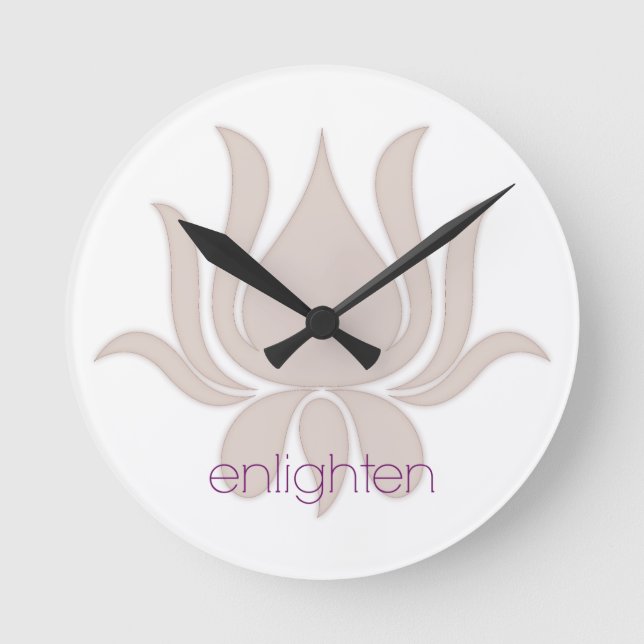 Enlighten Lotus Round Clock (Front)
