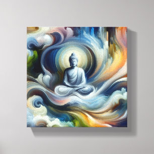 🌟 Enlightened Beauty: Lord Buddha Abstract Painti Canvas Print