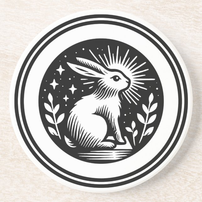 Enlightened Rabbit Coaster (Front)