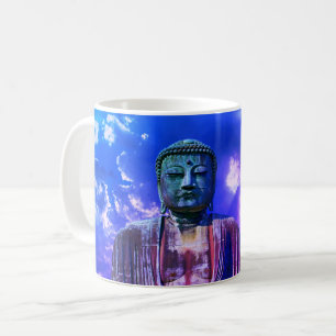 Enlightenment Meditating Buddha Statue colour Coffee Mug