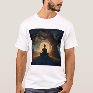 Enlightenment Under Bodhi Tree - Buddha Meditation T-Shirt