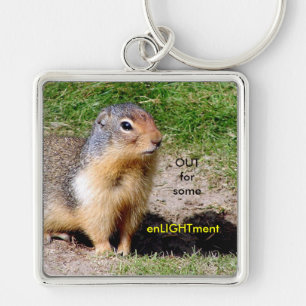 Enlightment/ Cute Groundhog Keychain