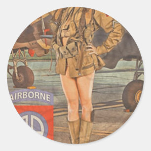 Enlist In The 82nd Airborne Classic Round Sticker