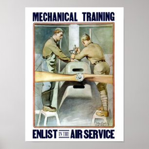 Enlist In The Air Service Poster