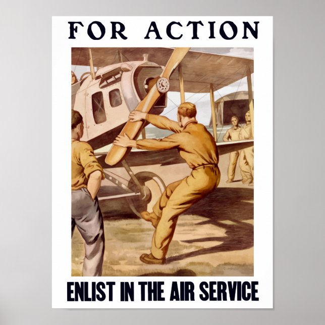 Enlist In The Air Service Poster (Front)