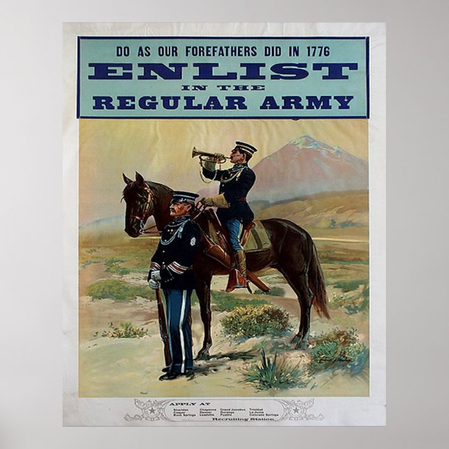 Enlist in the Regular Army Poster (Front)
