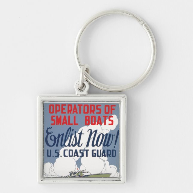 Enlist Now! U.S. Coast Guard Key Ring (Front)