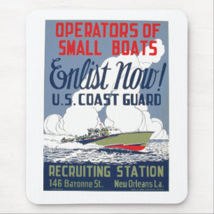 Enlist Now! U.S. Coast Guard Mouse Mat