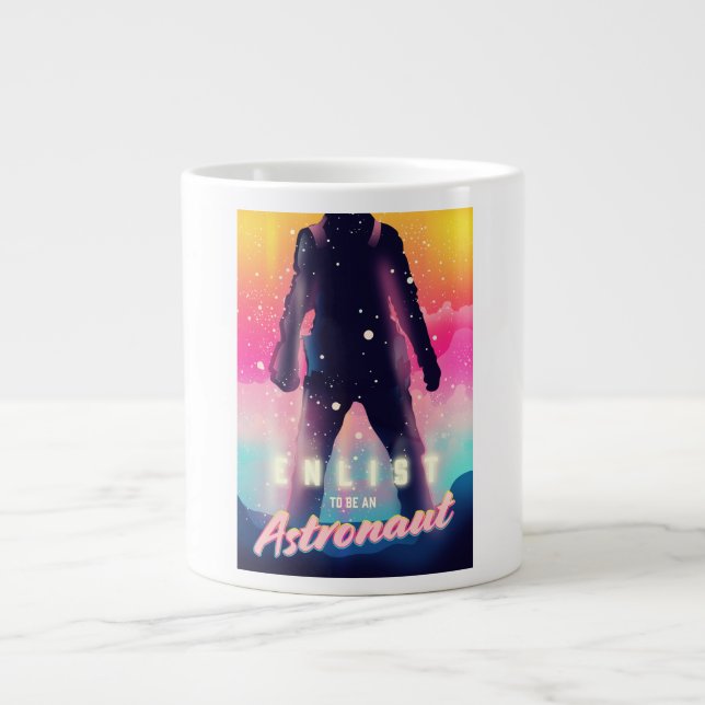 Enlist to Be an Astronaut Large Coffee Mug (Front)