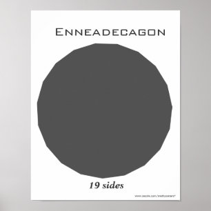 Enneadecagon Poster of Polygon