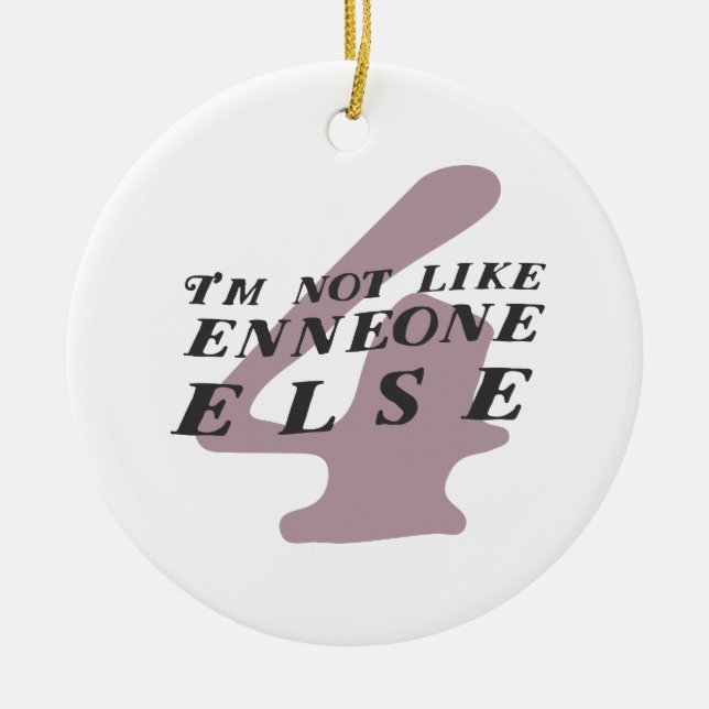 Enneagram 4 Funny Christmas Ornament (Front)
