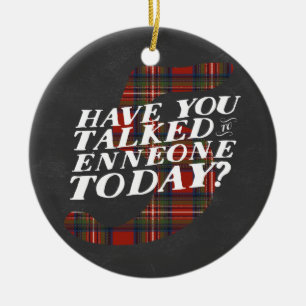 Enneagram 5 Christmas Themed Ceramic Tree Decoration
