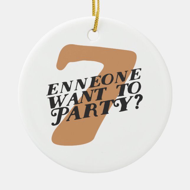 Enneagram 7 Funny Christmas Ornament (Front)