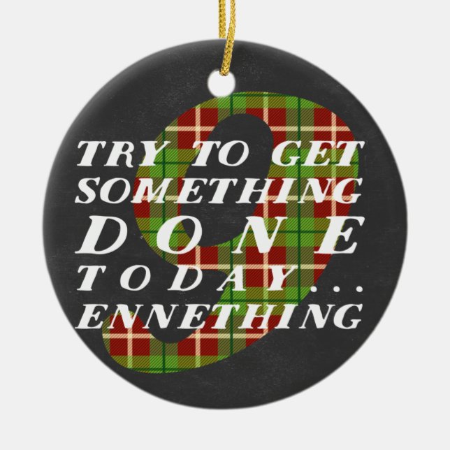 Enneagram 9 Christmas Themed Ornament (Front)