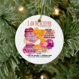 Enneagram Type 3 - I Am The Achiever Ceramic Tree Decoration