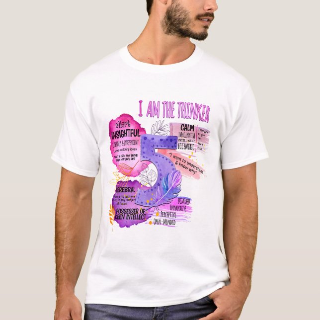 Enneagram Type 5 - I Am The Thinker T-Shirt (Front)
