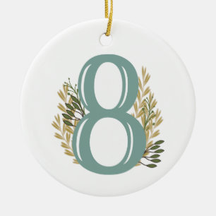 Enneagram Type 8 Floral Christmas Ornament