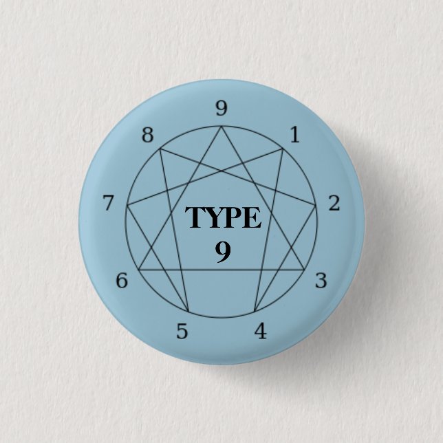 Enneagram Type 9 Button (Front)