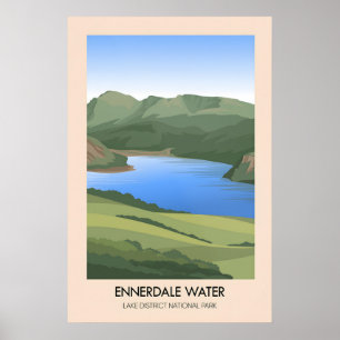 Ennerdale Water Lake District Travel Poster