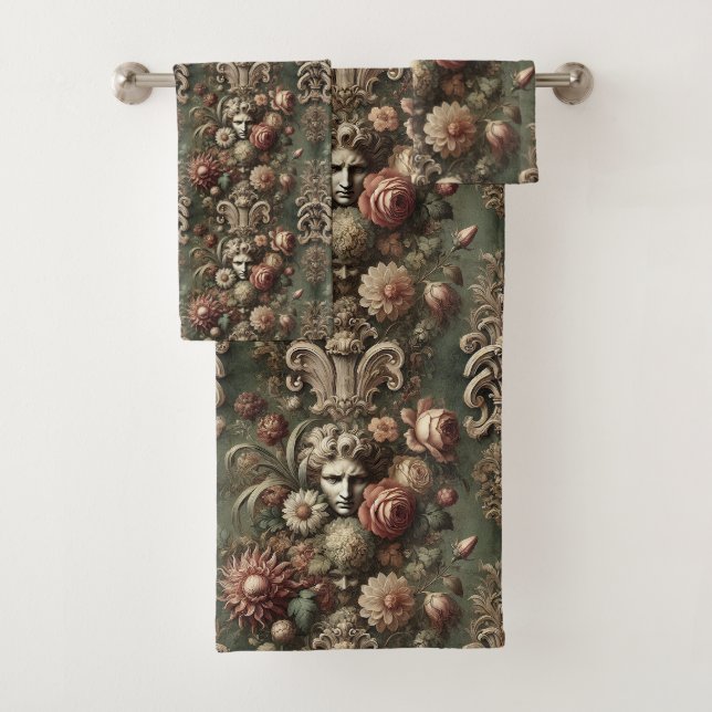 Ennui Elegance – Gothic Victorian Bath Towel Set (Insitu)