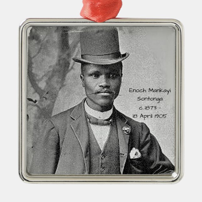 Enoch Mankayi Sontonga Metal Tree Decoration (Front)