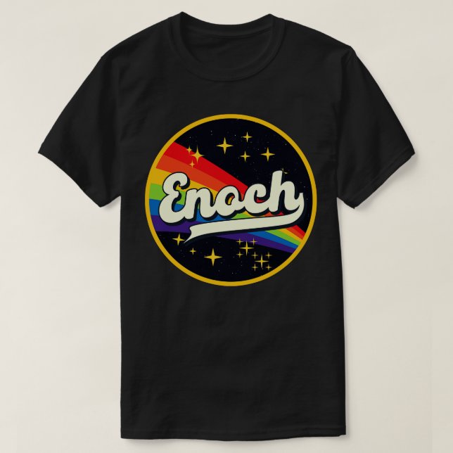 Enoch Rainbow In Space Vintage Style T-Shirt (Design Front)
