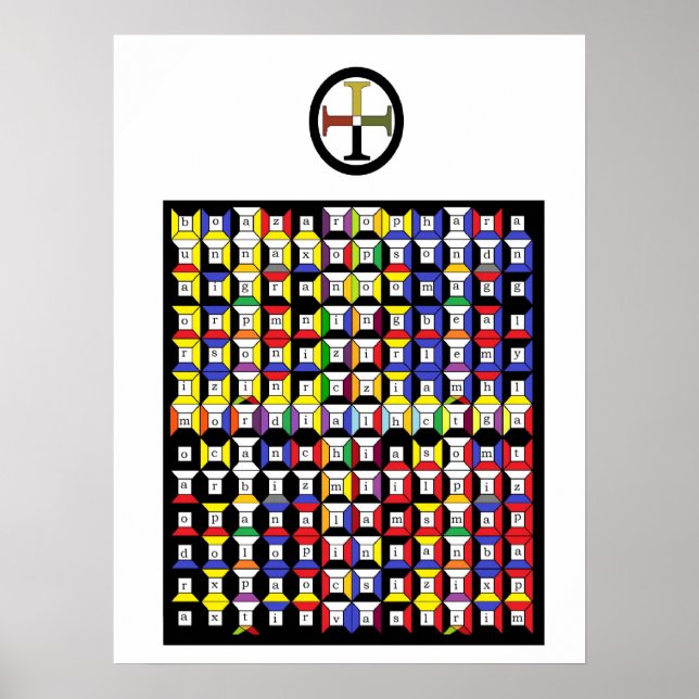 Enochian Earth Tablet Poster (Front)