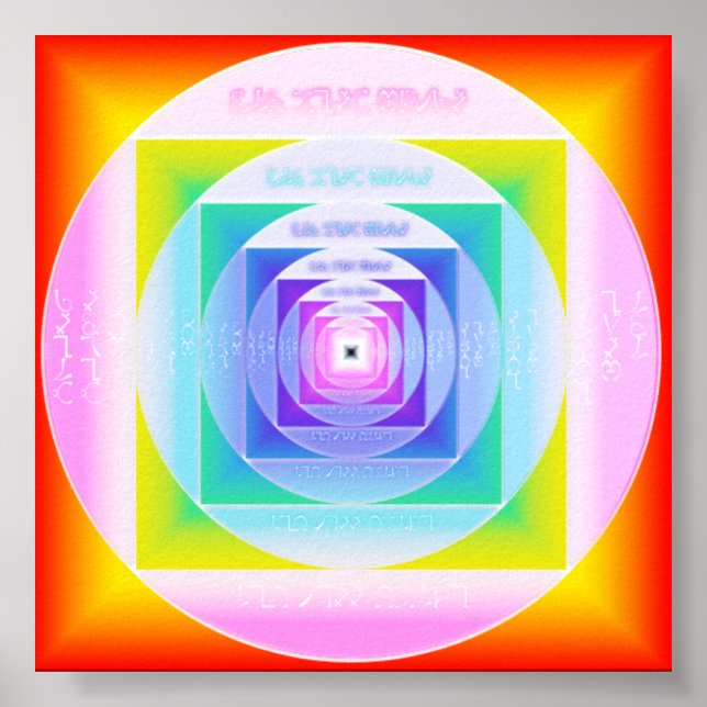 Enochian Sigil Of The 4 Watchtowers Poster (Front)