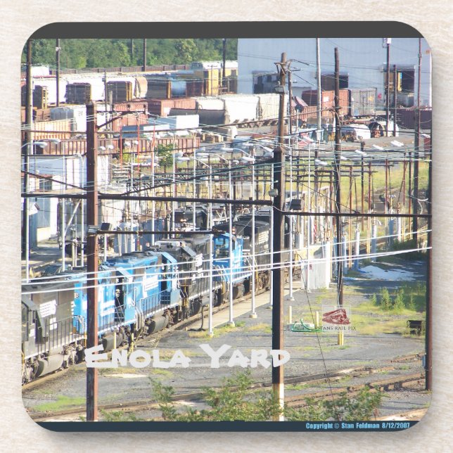 Enola Norfolk Southern Railroad Yard Harrisburg PA Coaster (Front)
