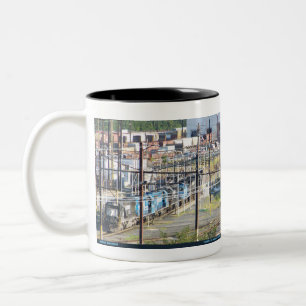 Enola Railroad Yard , Harrisburg Pennsylvania Two-Tone Coffee Mug